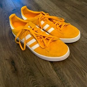 Mustard Yellow Adidas Casual Tennis Shoes Sz 10 Womens